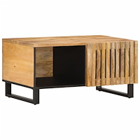 vidaXL Soffbord brun 80x51x40 cm massivt grovt mangoträ