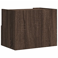 vidaXL Väggmonterat sängbord brun ek 45x30x35 cm