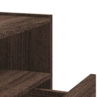 vidaXL Väggmonterat sängbord brun ek 45x30x35 cm
