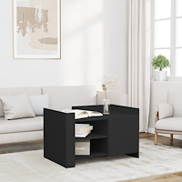 vidaXL Soffbord svart 80x50x50 cm konstruerat trä