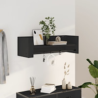 vidaXL Vägghylla svart 100x35x30,5 cm konstruerat trä