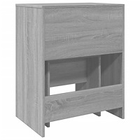 vidaXL Sminkbord med pall grå sonoma 60x40x113,5 cm