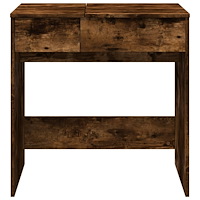 vidaXL Sminkbord med spegel rökfärgad ek 73x46,5x120 cm