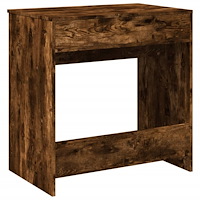 vidaXL Sminkbord med spegel rökfärgad ek 73x46,5x120 cm