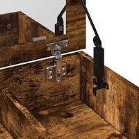 vidaXL Sminkbord med spegel rökfärgad ek 73x46,5x120 cm