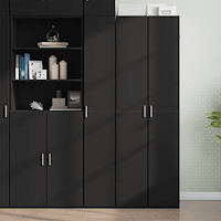 vidaXL Högskåp svart 30x42,5x185 cm konstruerat trä