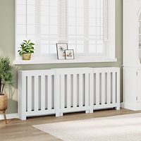 vidaXL Elementskydd vit 205x21,5x83,5 cm konstruerat trä