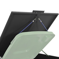 vidaXL Skjul för sopkärl för 3 platser svart 207x79x117 cm stål