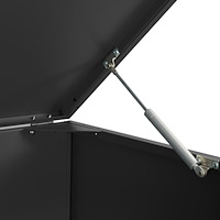 vidaXL Skjul för sopkärl för 3 platser svart 207x79x117 cm stål