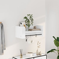 vidaXL Vägghylla vit 70,5x35x30,5 cm konstruerat trä