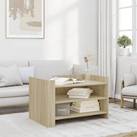 vidaXL Soffbord sonoma-ek 80x50x50 cm konstruerat trä