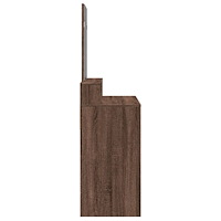 vidaXL Sminkbord med spegel brun ek 80x41x144,5 cm