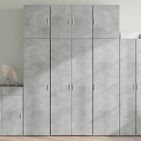 vidaXL Högskåp betonggrå 80x42,5x249 cm konstruerat trä