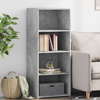 vidaXL Högskåp betonggrå 50x41x124 cm konstruerat trä