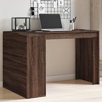 vidaXL Skrivbord brun ek 123,5x73,5x75 cm konstruerat trä
