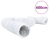 vidaXL Ventilationskanal aluminium och PVC 6 m Ø20 cm