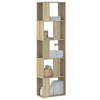 vidaXL Bokhylla 5 hyllplan sonoma-ek 45x23,5x162,5 cm konstruerat trä