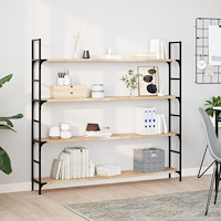 vidaXL Svävande hyllor 2 st 160x20x2 cm obehandlat massivt akaciaträ