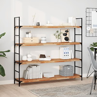 vidaXL Svävande hylla 120x30x4 cm behandlat massivt akaciaträ