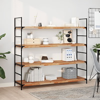 vidaXL Svävande hyllor 2 st 120x40x4 cm behandlat massivt akaciaträ