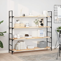 vidaXL Svävande hyllor 3 st 160x30x2 cm obehandlat massivt akaciaträ