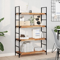 vidaXL Svävande hyllor 4 st 100x30x4 cm behandlat massivt akaciaträ