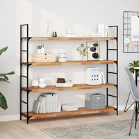 vidaXL Svävande hyllor 2 st 140x30x4 cm behandlat massivt akaciaträ