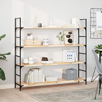 vidaXL Svävande hylla 160x30x2 cm obehandlat massivt akaciaträ
