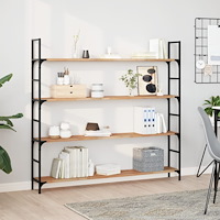 vidaXL Svävande hylla 160x20x2 cm behandlat massivt akaciaträ