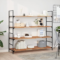 vidaXL Svävande hyllor 3 st 160x40x2 cm behandlat massivt akaciaträ