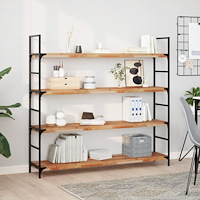 vidaXL Svävande hylla 140x30x4 cm behandlat massivt akaciaträ
