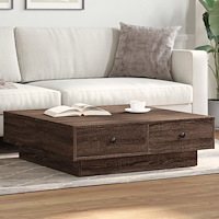 vidaXL Soffbord brun ek 90x90x28 cm konstruerat trä