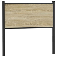 vidaXL Sänggavel sonoma 90 cm konstruerat trä och stål