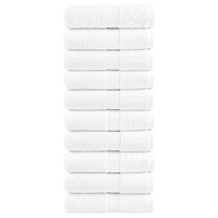vidaXL Premium gästhanddukar SOLUND 10 st vit 30x30cm 600gsm
