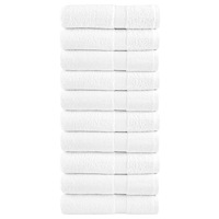 vidaXL Premium handdukar SOLUND 10 st vit 50x100cm 600gsm