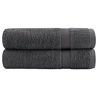 vidaXL Premium badhanddukar SOLUND 2st antracit 100x150cm 600gsm