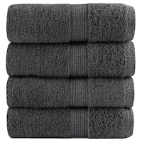 vidaXL Premium gästhanddukar SOLUND 4 st antracit 30x50cm 600gsm