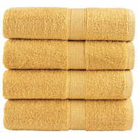 vidaXL Premium gästhanddukar SOLUND 4 st guld 30x30cm 600gsm