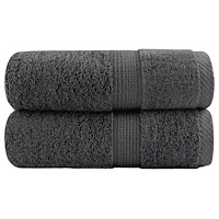 vidaXL Premium gästhanddukar SOLUND 2 st antracit 30x50cm 600gsm