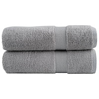 vidaXL Premium badhanddukar SOLUND 2st grå 100x150cm 600gsm