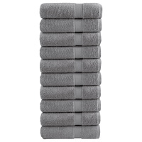 vidaXL Premium handdukar SOLUND 10st grå 50x100cm 600gsm