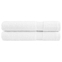 vidaXL Premium bastuhanddukar SOLUND 2st vit 80x200cm 600gsm