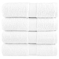 vidaXL Premium gästhanddukar SOLUND 4 st vit 30x30cm 600gsm