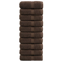 vidaXL Premium gästhanddukar SOLUND 10 st brun 30x50cm 600gsm
