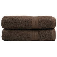 vidaXL Premium badhanddukar SOLUND 2st brun 100x150cm 600gsm