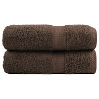vidaXL Premium gästhanddukar SOLUND 2 st brun 30x50cm 600gsm