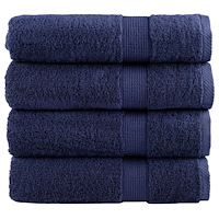 vidaXL Premium handdukar SOLUND 4st marinblå 50x100cm 600gsm
