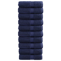 vidaXL Premium gästhanddukar SOLUND 10 st marinblå 30x30cm 600gsm