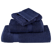 vidaXL Premium gästhanddukar SOLUND 10 st marinblå 30x30cm 600gsm