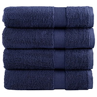 vidaXL Premium badhanddukar SOLUND 4st marinblå 100x150cm 600gsm